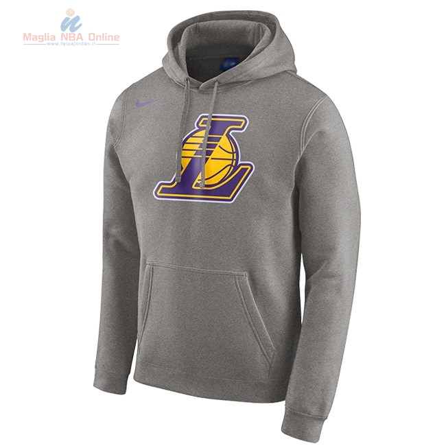 Acquista Felpe Con Cappuccio NBA Los Angeles Lakers Nike Grigio