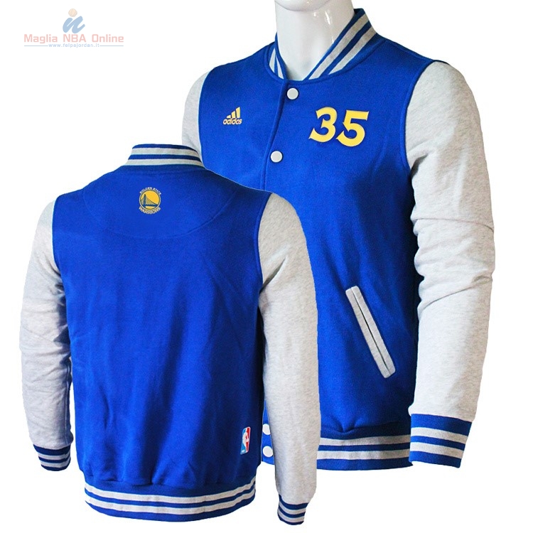 Acquista Giacca Di Lana NBA Golden State Warriors #35 Kevin Durant Blu