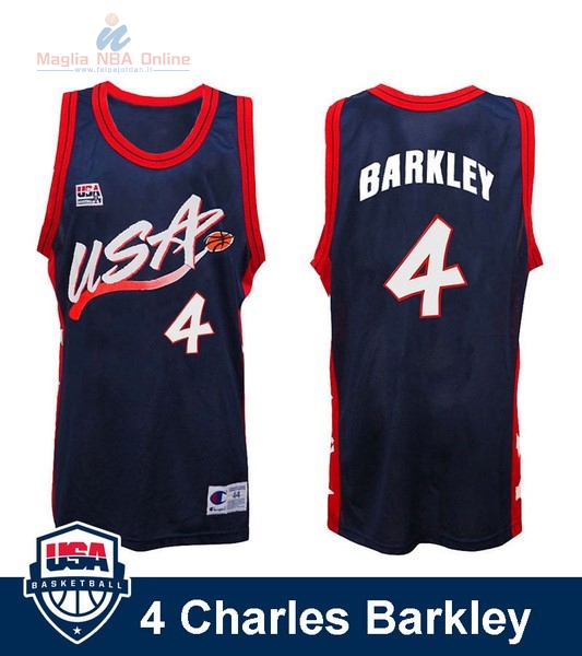 Acquista Maglia NBA 1996 USA Charles Barkley #4 Nero