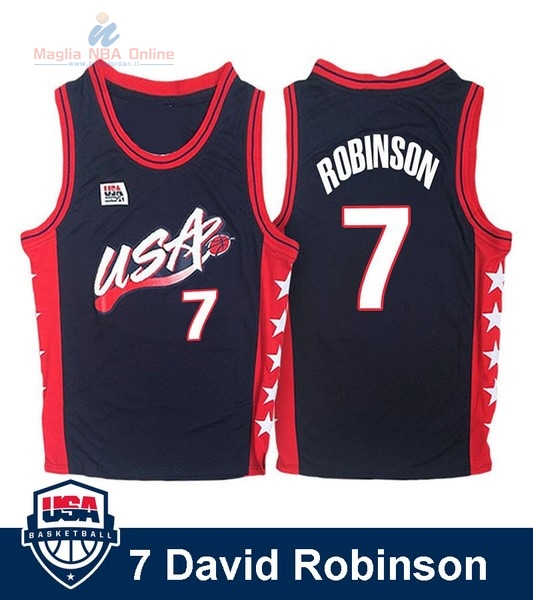 Acquista Maglia NBA 1996 USA David Robinson #7 Nero