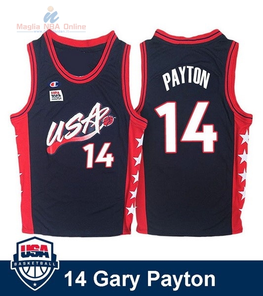 Acquista Maglia NBA 1996 USA Gary Payton #14 Nero