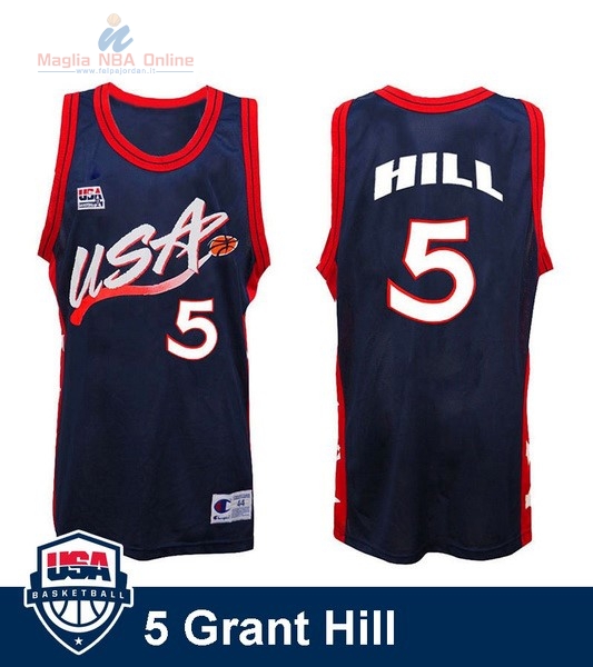 Acquista Maglia NBA 1996 USA Grant Hill #5 Nero