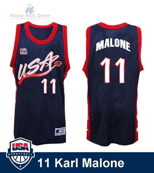 Acquista Maglia NBA 1996 USA Karl Malone #11 Nero