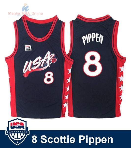 Acquista Maglia NBA 1996 USA Scottie Pippen #8 Nero