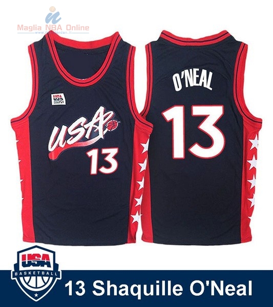 Acquista Maglia NBA 1996 USA Shaquille O'neal #13 Nero