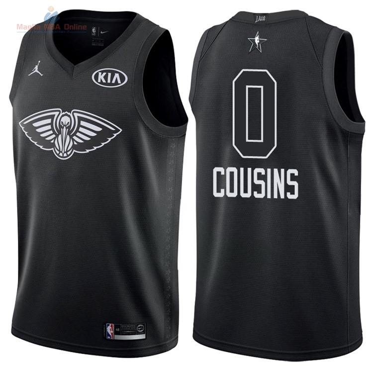 Acquista Maglia NBA 2018 All Star #0 DeMarcus Cousins Nero