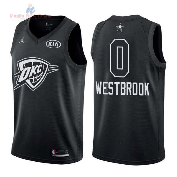 Acquista Maglia NBA 2018 All Star #0 Russell Westbrook Nero