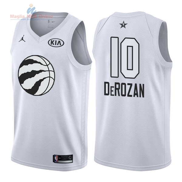 Acquista Maglia NBA 2018 All Star #10 DeMar DeRozan Bianco