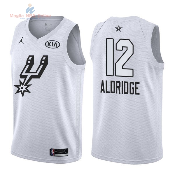 Acquista Maglia NBA 2018 All Star #12 Lamarcus Aldridge Bianco