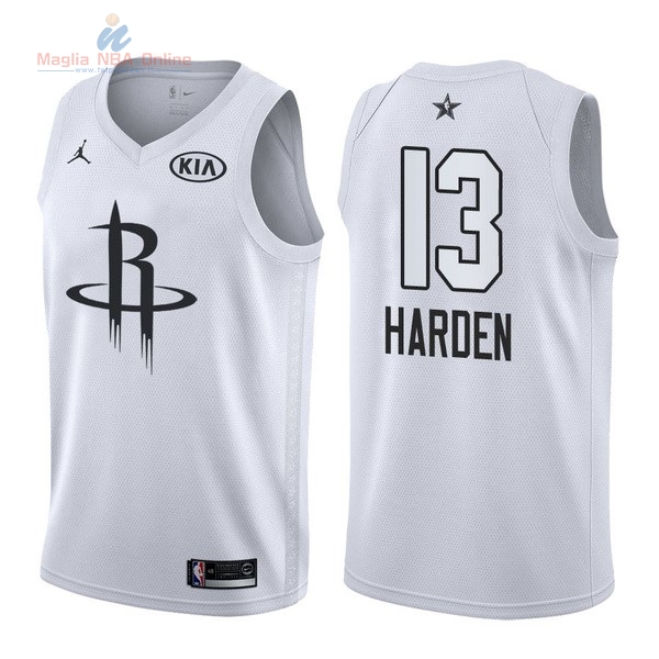 Acquista Maglia NBA 2018 All Star #13 James Harden Bianco