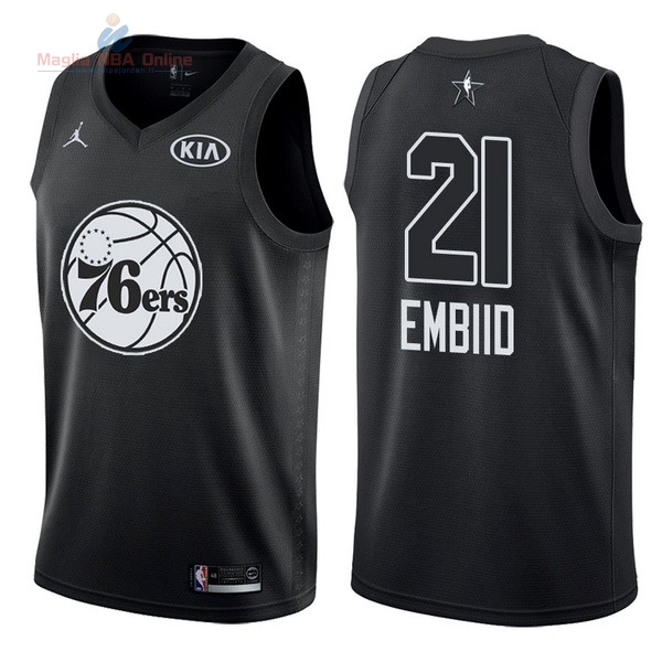 Acquista Maglia NBA 2018 All Star #21 Joel Embiid Nero