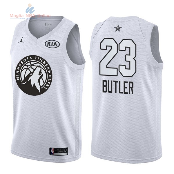 Acquista Maglia NBA 2018 All Star #23 Jimmy Butler Bianco