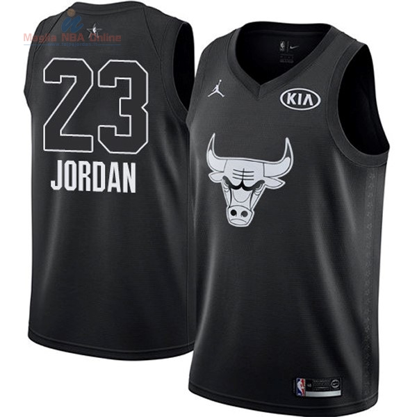 Acquista Maglia NBA 2018 All Star #23 Michael Jordan Nero