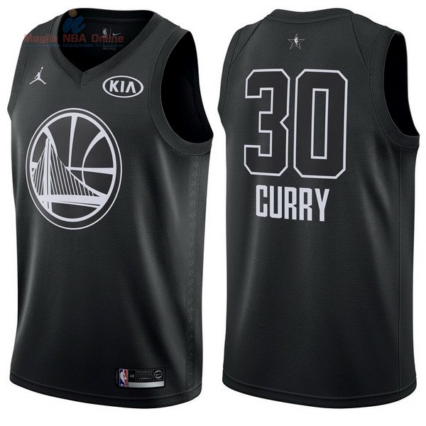 Acquista Maglia NBA 2018 All Star #30 Stephen Curry Nero