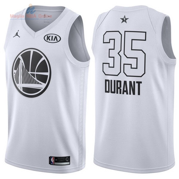 Acquista Maglia NBA 2018 All Star #35 Kevin Durant Bianco