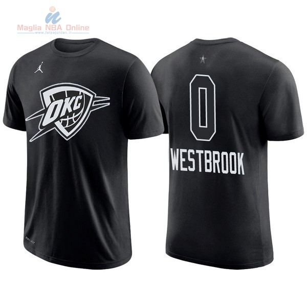 Acquista Maglia NBA 2018 All Star Manica Corta #0 Russell Westbrook Nero