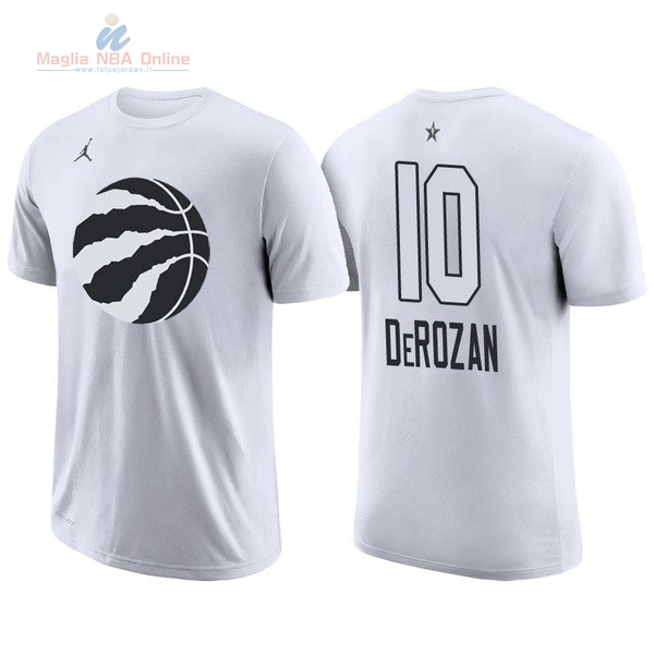 Acquista Maglia NBA 2018 All Star Manica Corta #10 DeMar DeRozan Bianco