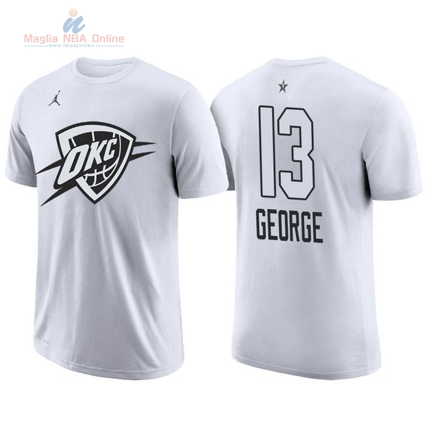 Acquista Maglia NBA 2018 All Star Manica Corta #13 Paul George Bianco