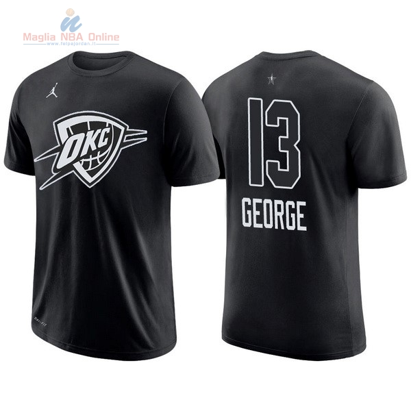 Acquista Maglia NBA 2018 All Star Manica Corta #13 Paul George Nero