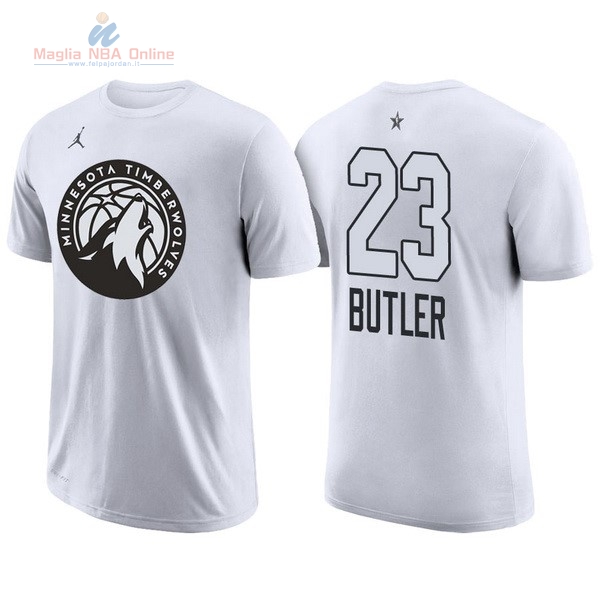 Acquista Maglia NBA 2018 All Star Manica Corta #23 Jimmy Butler Bianco