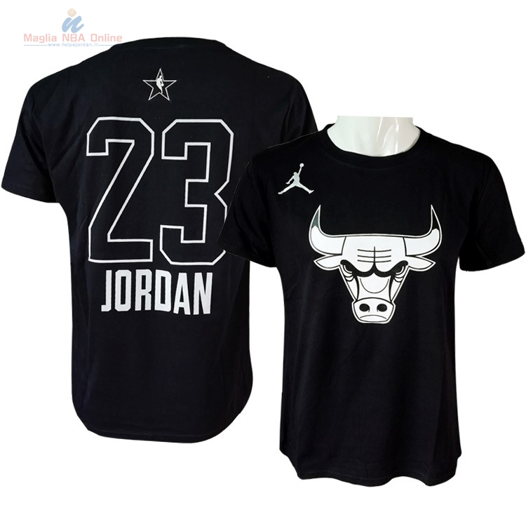 Acquista Maglia NBA 2018 All Star Manica Corta #23 Michael Jordan Nero