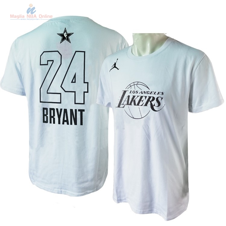 Acquista Maglia NBA 2018 All Star Manica Corta #24 Kobe Bryant Bianco