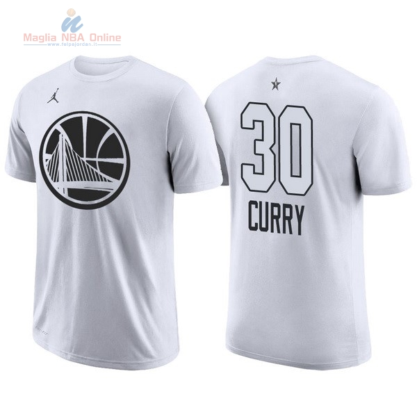 Acquista Maglia NBA 2018 All Star Manica Corta #30 Stephen Curry Bianco