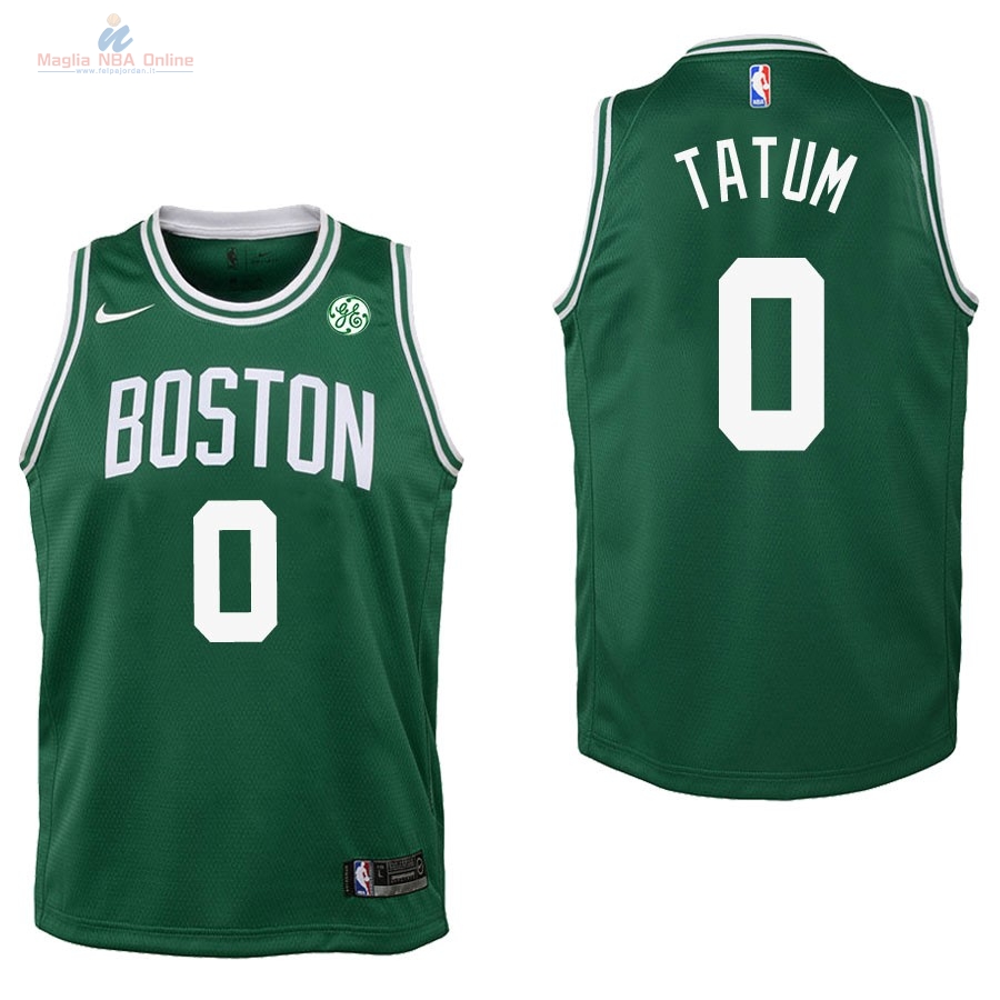 Acquista Maglia NBA Bambino Boston Celtics #0 Jayson Tatum Verde 2017-18
