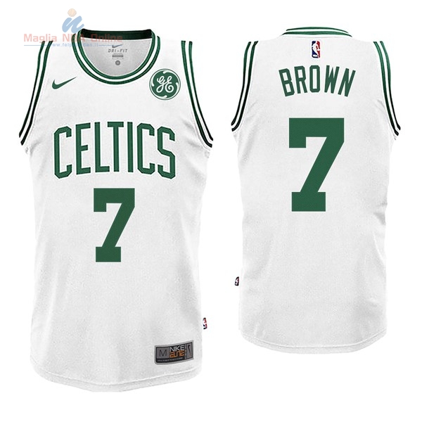 Acquista Maglia NBA Bambino Boston Celtics #7 Jaylen Brown Blnaco 2017-18