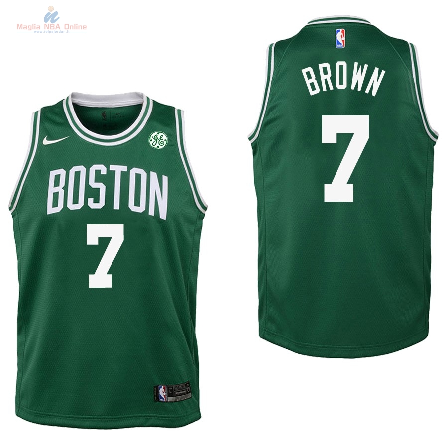 Acquista Maglia NBA Bambino Boston Celtics #7 Jaylen Brown Verde 2017-18
