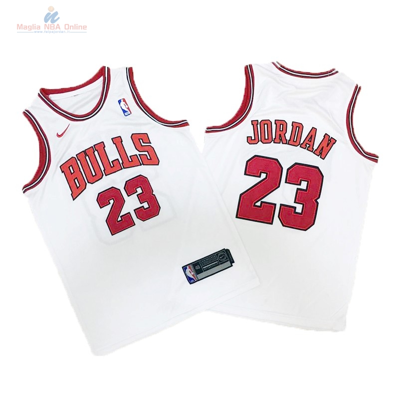 Acquista Maglia NBA Bambino Chicago Bulls #23 Michael Jordan Bianco 2017-18