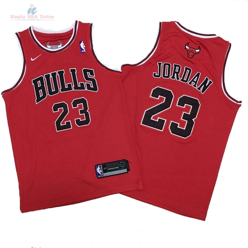 Acquista Maglia NBA Bambino Chicago Bulls #23 Michael Jordan Rosso 2017-18