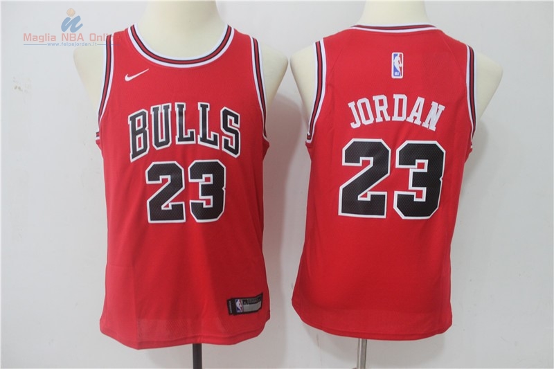 Acquista Maglia NBA Bambino Chicago Bulls #23 Michael Jordan Rosso Icon 2017-18