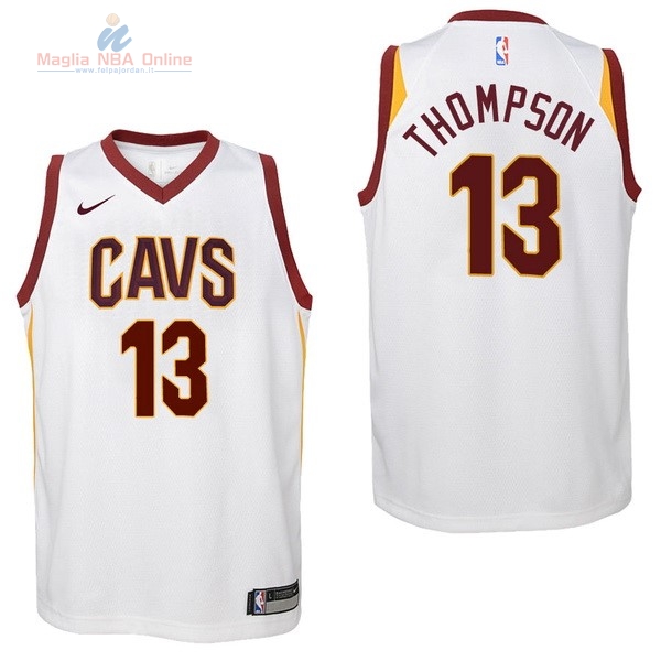 Acquista Maglia NBA Bambino Cleveland Cavaliers #13 Tristan Thompson Bianco Association 2017-18