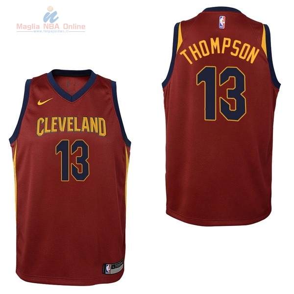 Acquista Maglia NBA Bambino Cleveland Cavaliers #13 Tristan Thompson Rosso Icon 2017-18