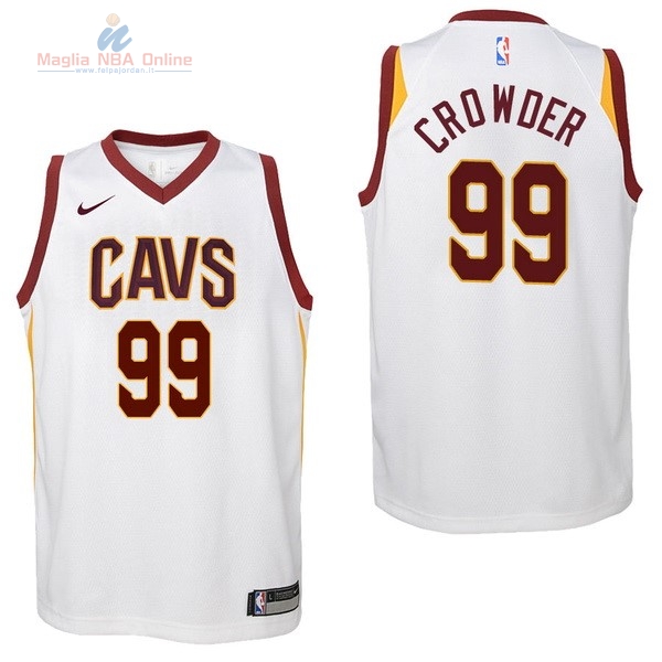 Acquista Maglia NBA Bambino Cleveland Cavaliers #99 Jae Crowder Bianco Association 2017-18