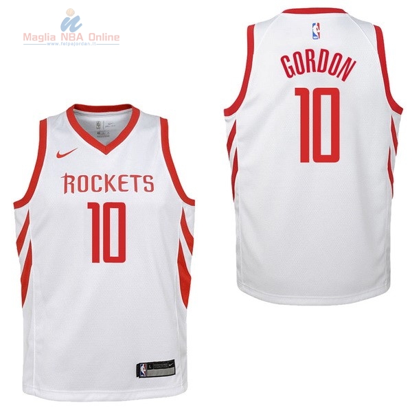 Acquista Maglia NBA Bambino Houston Rockets #10 Eric Gordon Bianco Association 2017-18