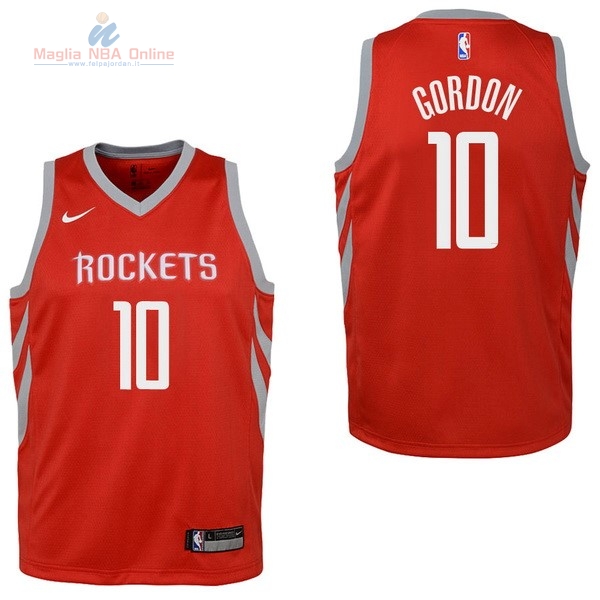 Acquista Maglia NBA Bambino Houston Rockets #10 Eric Gordon Rosso Icon 2017-18