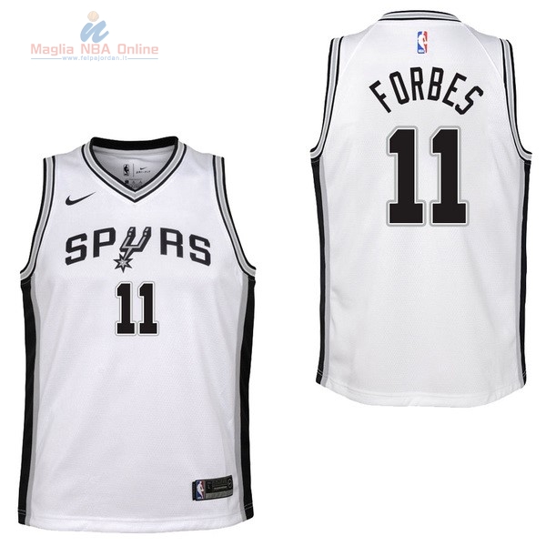 Acquista Maglia NBA Bambino San Antonio Spurs #11 Bryn Forbes Bianco Association 2017-18