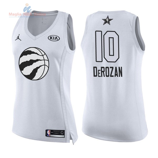 Acquista Maglia NBA Donna 2018 All Star #10 DeMar DeRozan Bianco