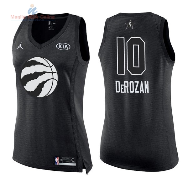 Acquista Maglia NBA Donna 2018 All Star #10 DeMar DeRozan Nero