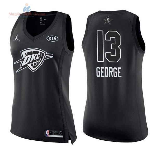 Acquista Maglia NBA Donna 2018 All Star #13 Paul George Nero