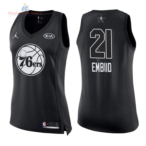 Acquista Maglia NBA Donna 2018 All Star #21 Joel Embiid Nero