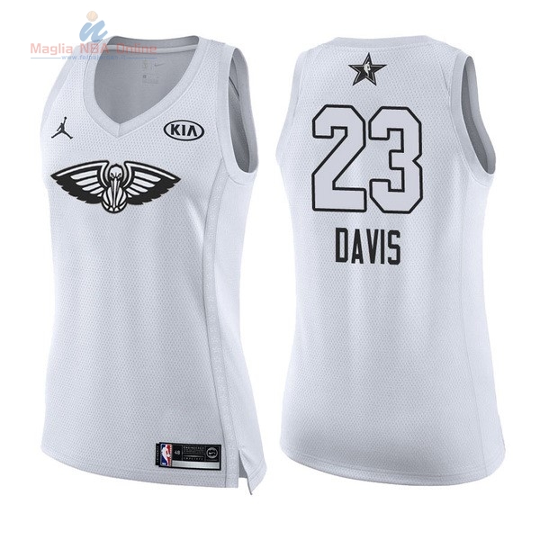 Acquista Maglia NBA Donna 2018 All Star #23 Anthony Davis Bianco