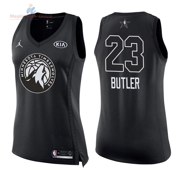 Acquista Maglia NBA Donna 2018 All Star #23 Jimmy Butler Nero