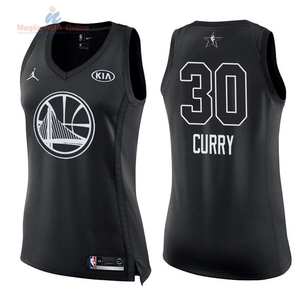 Acquista Maglia NBA Donna 2018 All Star #30 Stephen Curry Nero