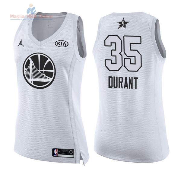 Acquista Maglia NBA Donna 2018 All Star #35 Kevin Durant Bianco