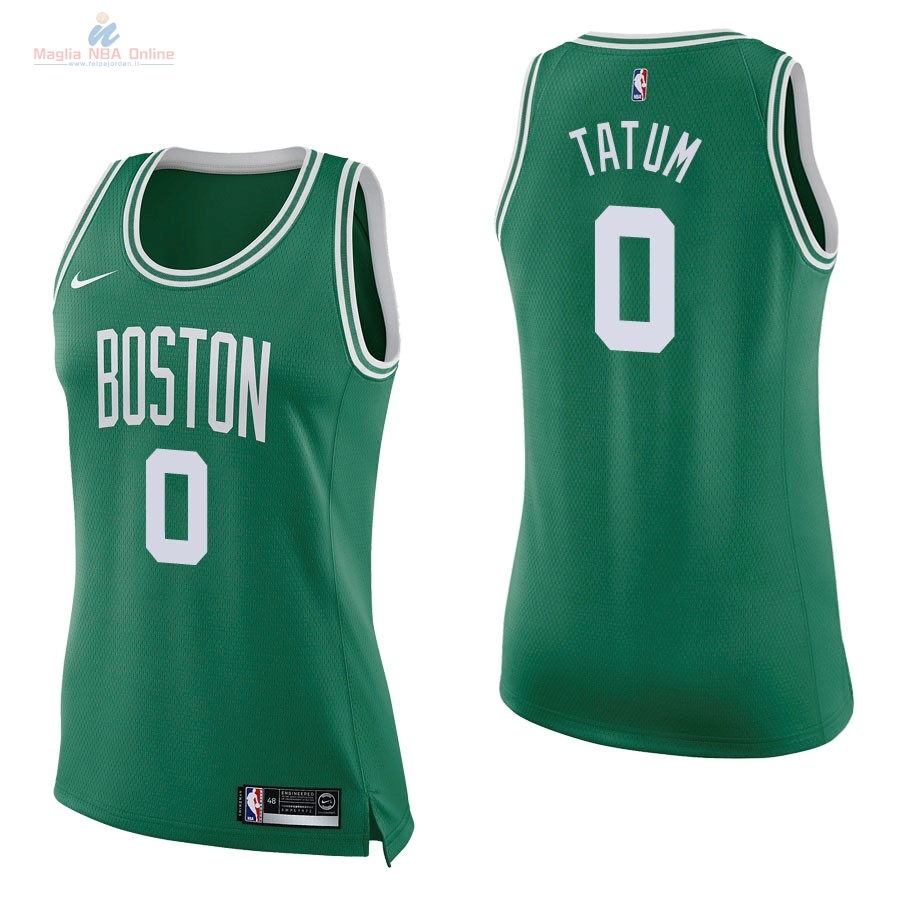 Acquista Maglia NBA Donna Boston Celtics #0 Jayson Tatum Verde Icon