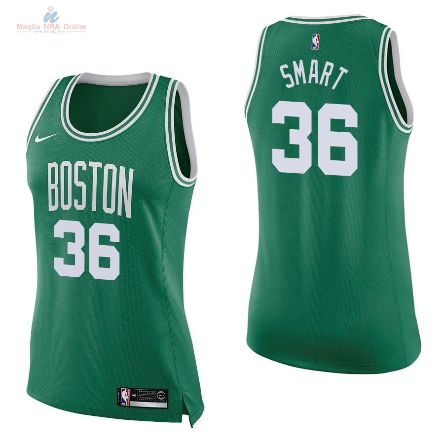 Acquista Maglia NBA Donna Boston Celtics #36 Marcus Smart Verde Icon