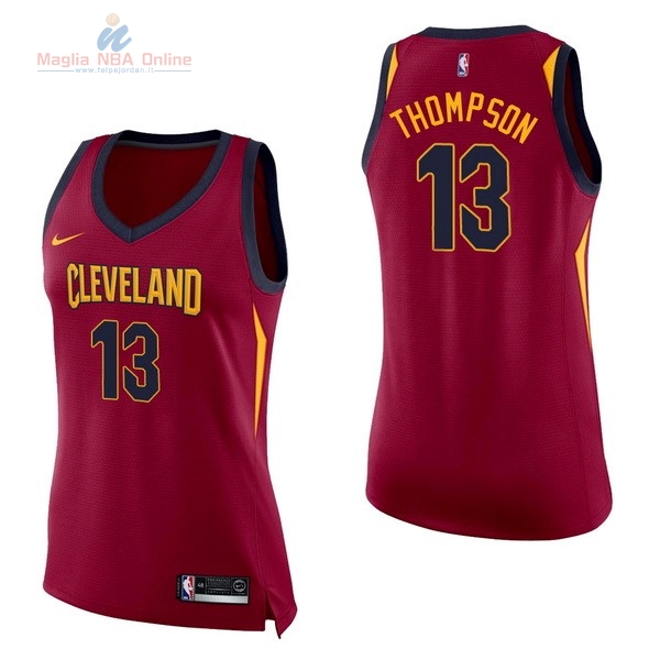 Acquista Maglia NBA Donna Cleveland Cavaliers #13 Tristan Thompson Rosso Icon